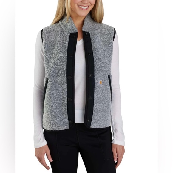 Carhartt Jackets & Blazers - Carhartt Relaxed Fit Fleece Snap-Front Vest